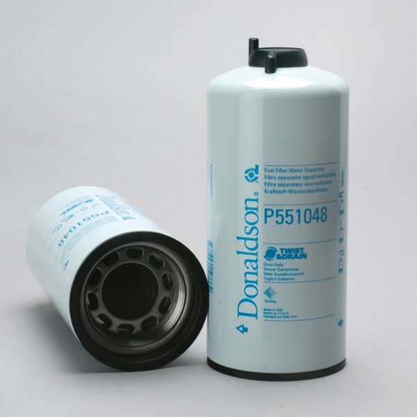 Fuel Filter, Water Separator Spin-On Twist&Drain, P551048